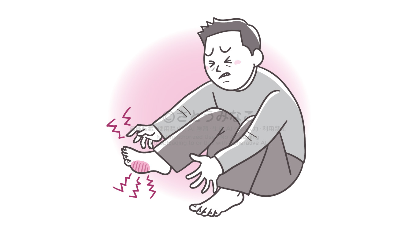 きょうの健康2018年6月号｜足が痛くて顔を歪めている男性